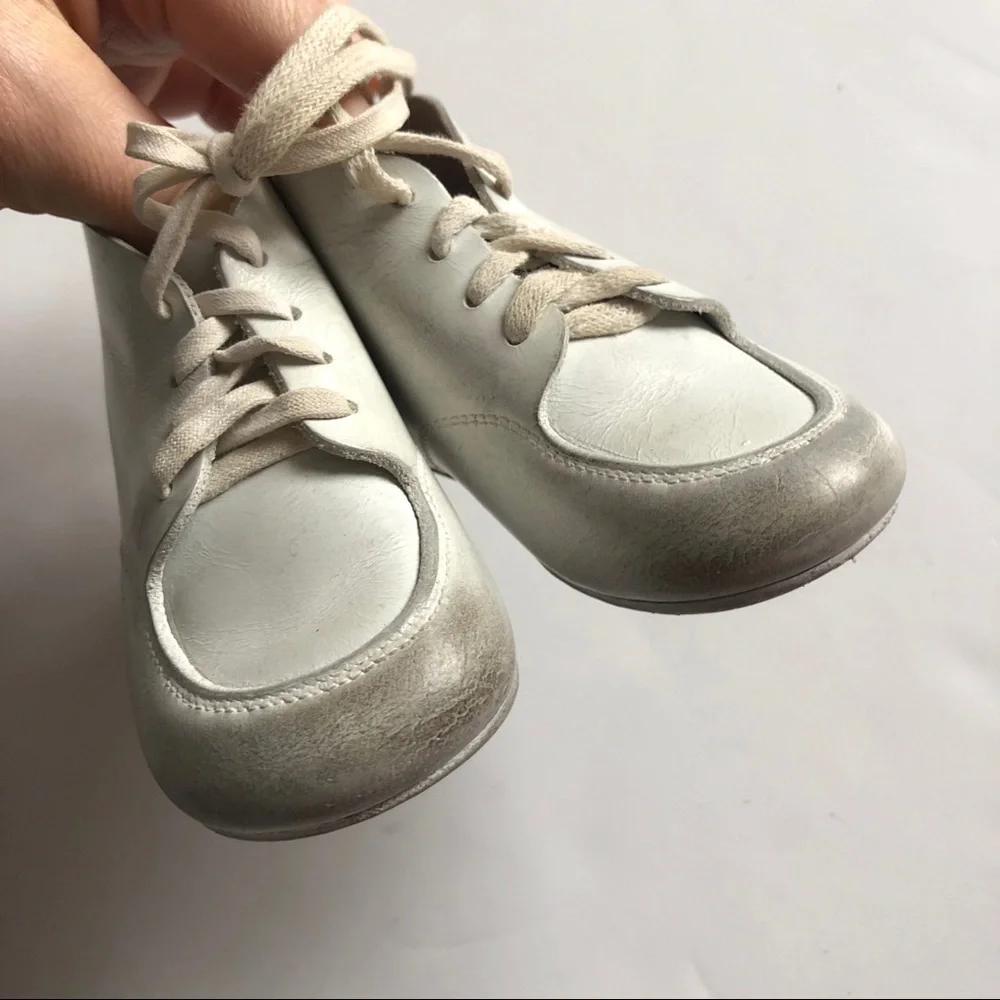 Vintage white leather